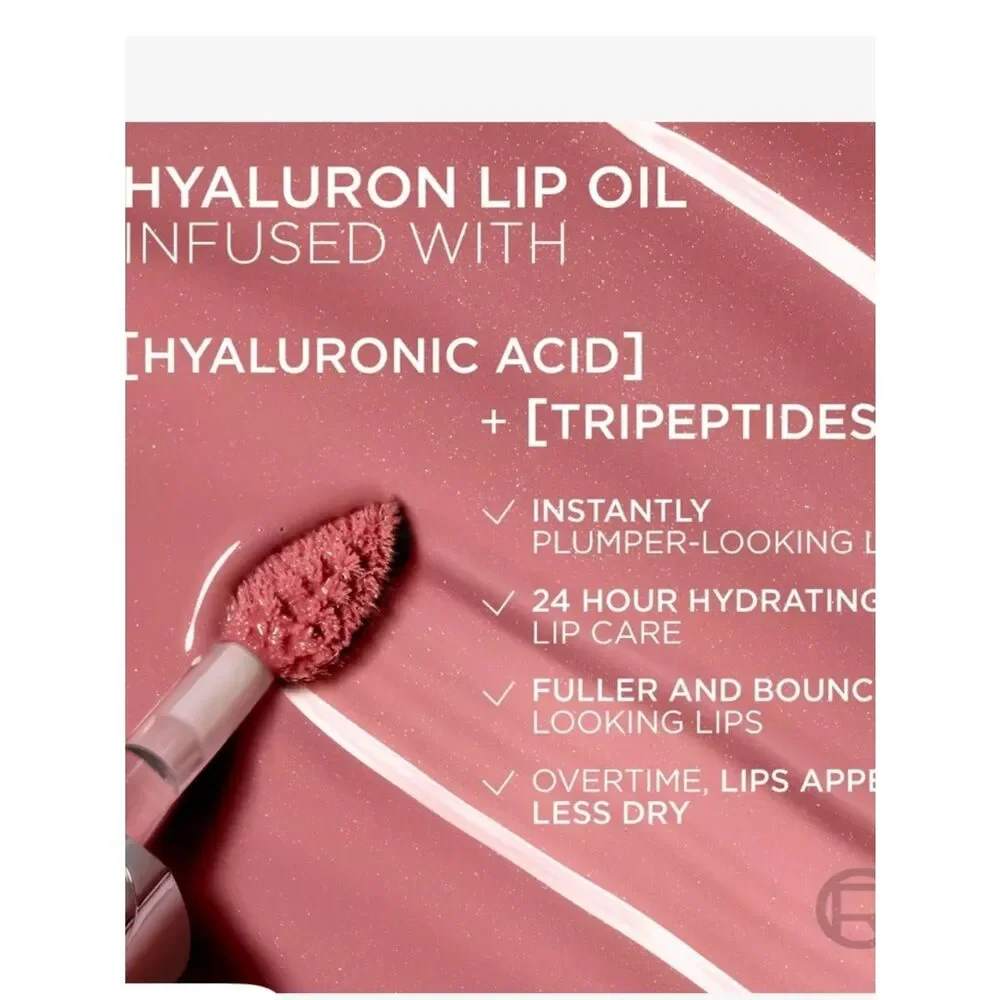 🦋L'Oréal Milky Nu 201 Plump Ambition Hyaluron Lip Oil New Full Size